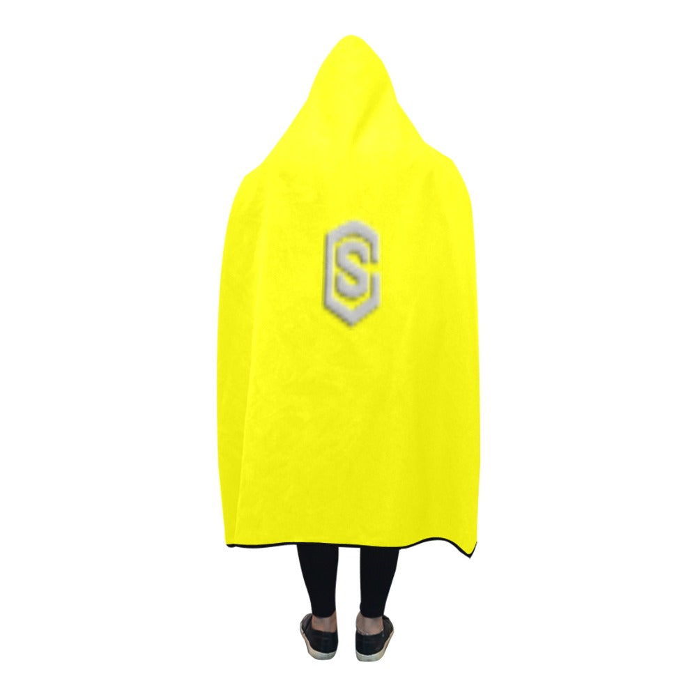 Yellow Hooded Blanket 80"x56" with Silver Logo Hooded Blanket 80"x56"
