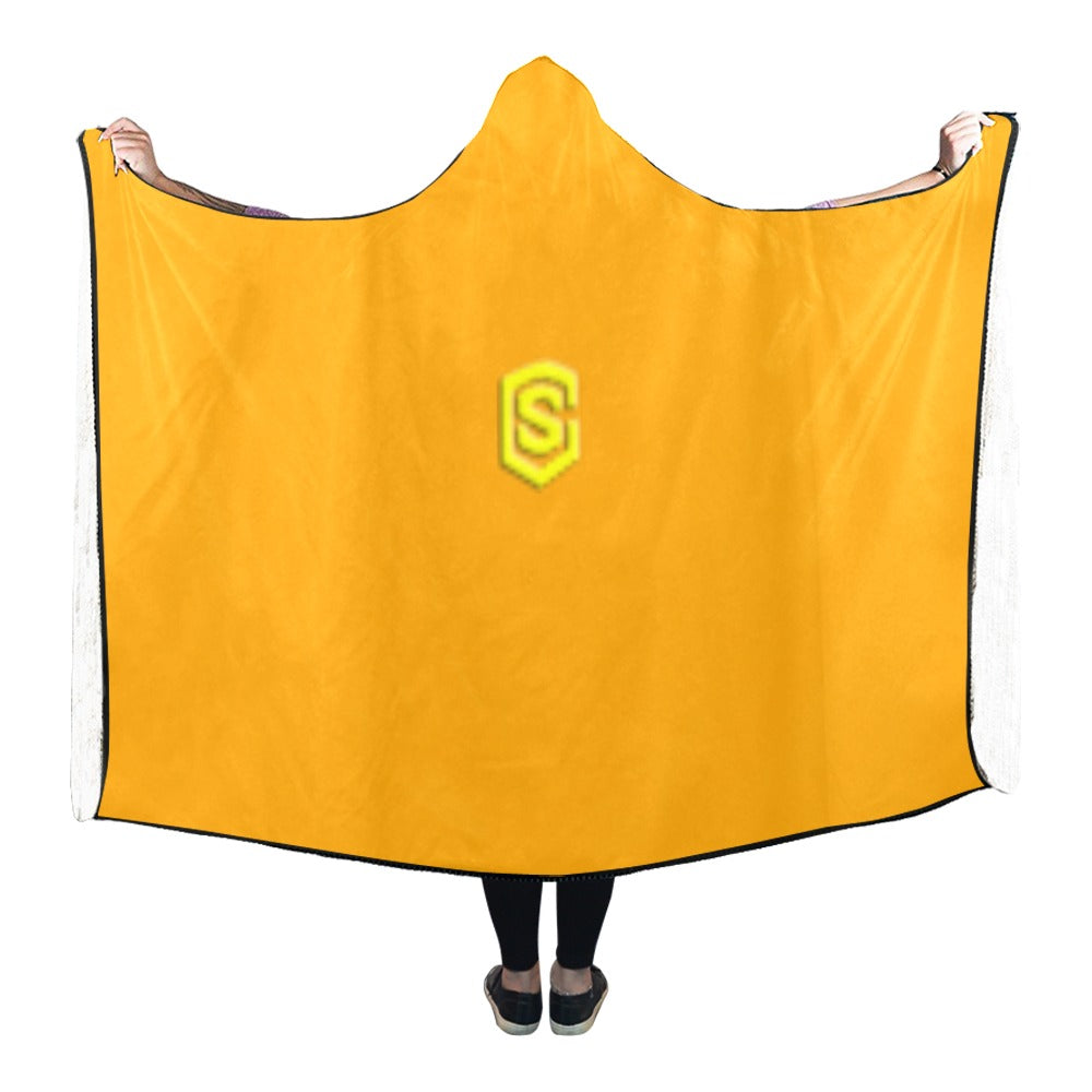 ORANGE Hooded Blanket WHITH YELLOW LOGO Hooded Blanket 80"x56"