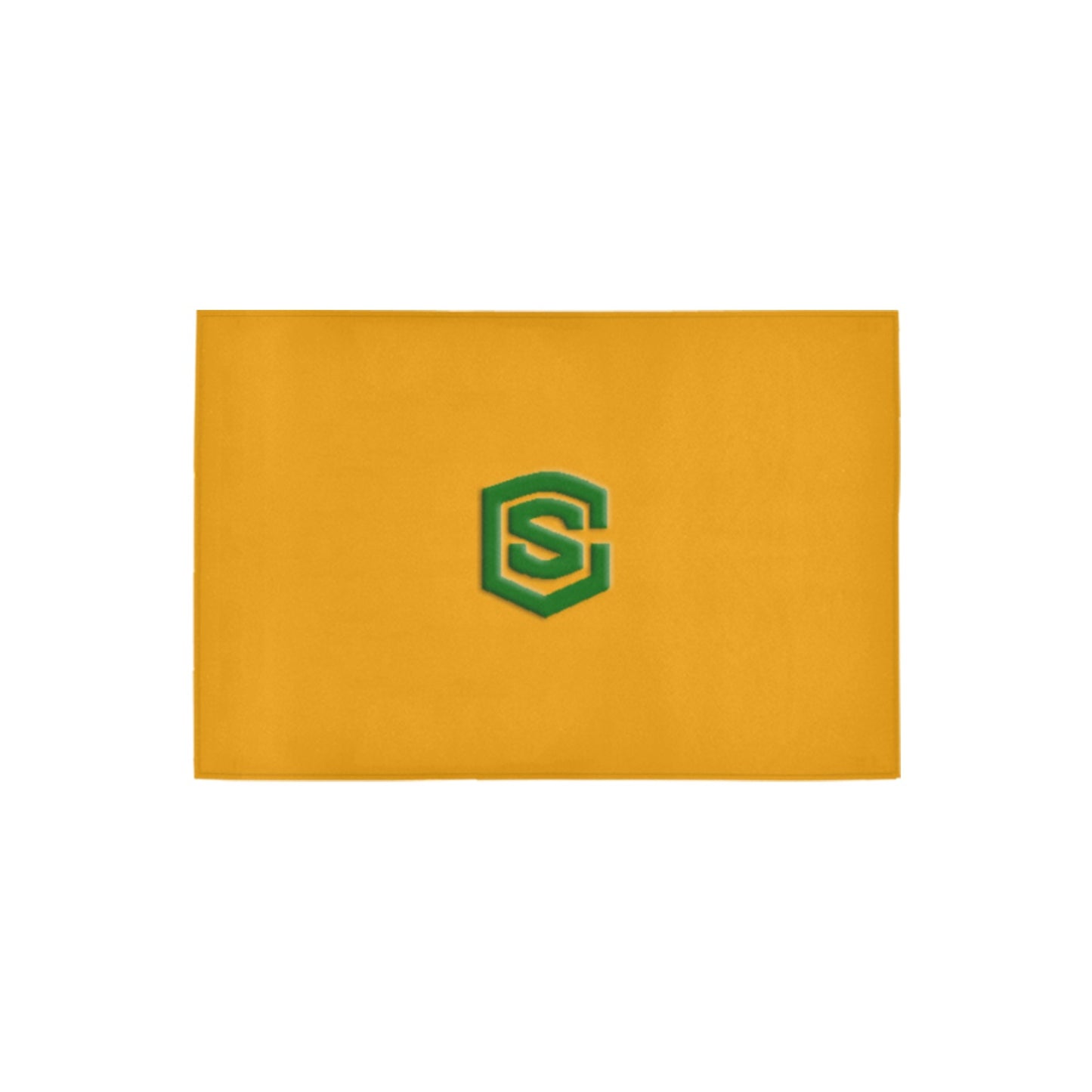 Orange Doormat 24" x 16" (Sponge Material) with Green Logo Doormat 24" x 16" (Sponge Material)