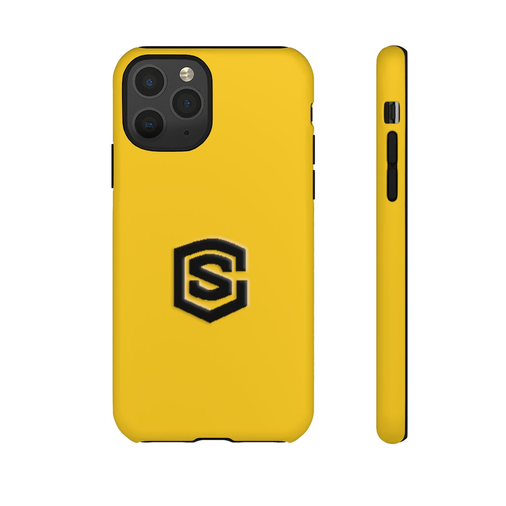 Yellow Tough Cases Black Logo