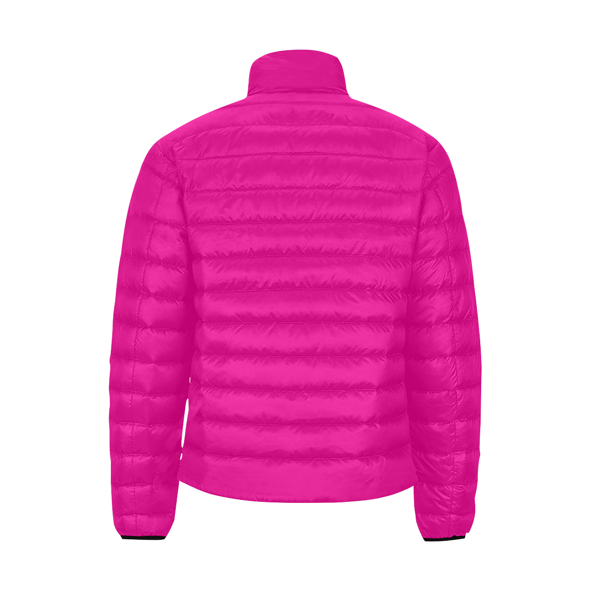 Yellow Logo Men's Stand Collar Padded Jacket (Model H41)