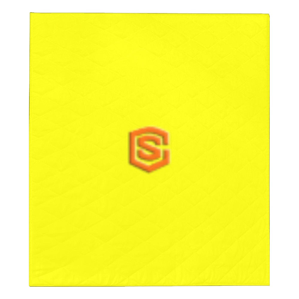 YELLOW CUSTOM QUILT ORANGE LOGO Custom Quilt  70" x 80"