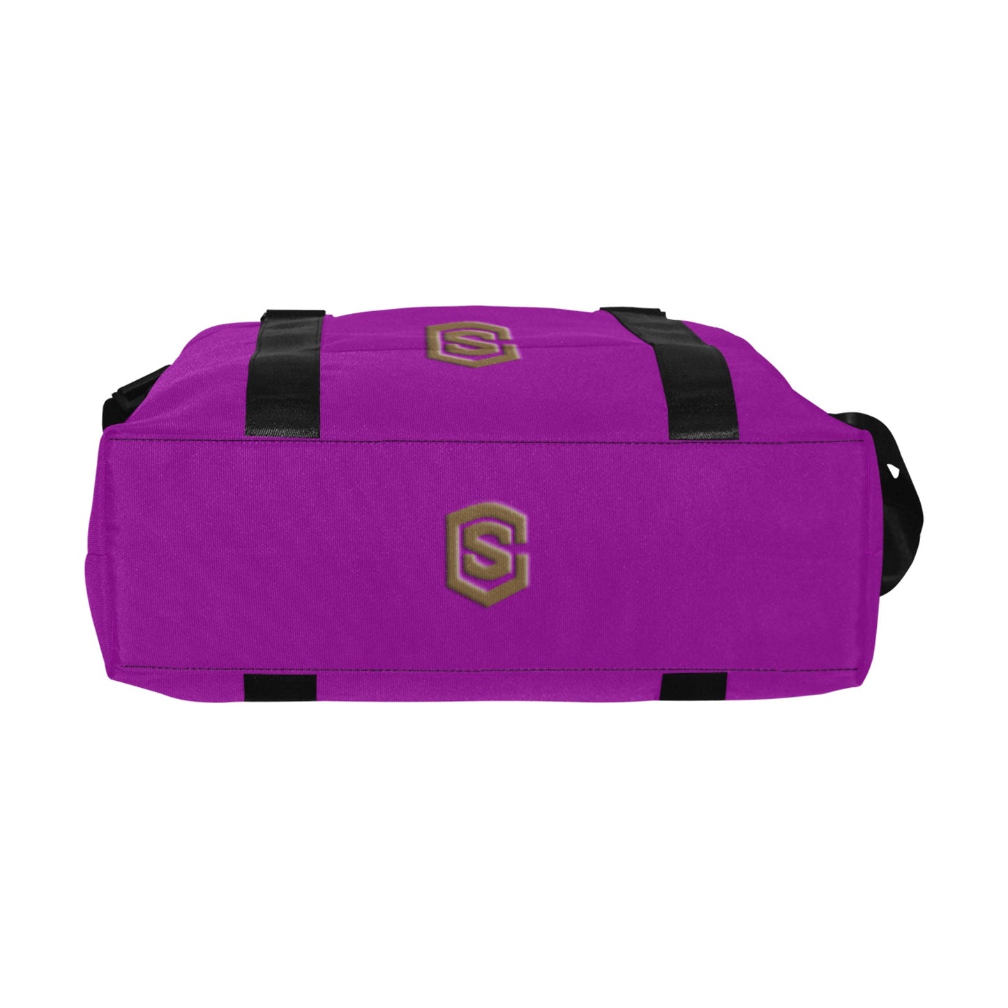 Purple Large Capacity Duffle Bag With Brown Logo Large Capacity Duffle Bag(Model1715)
