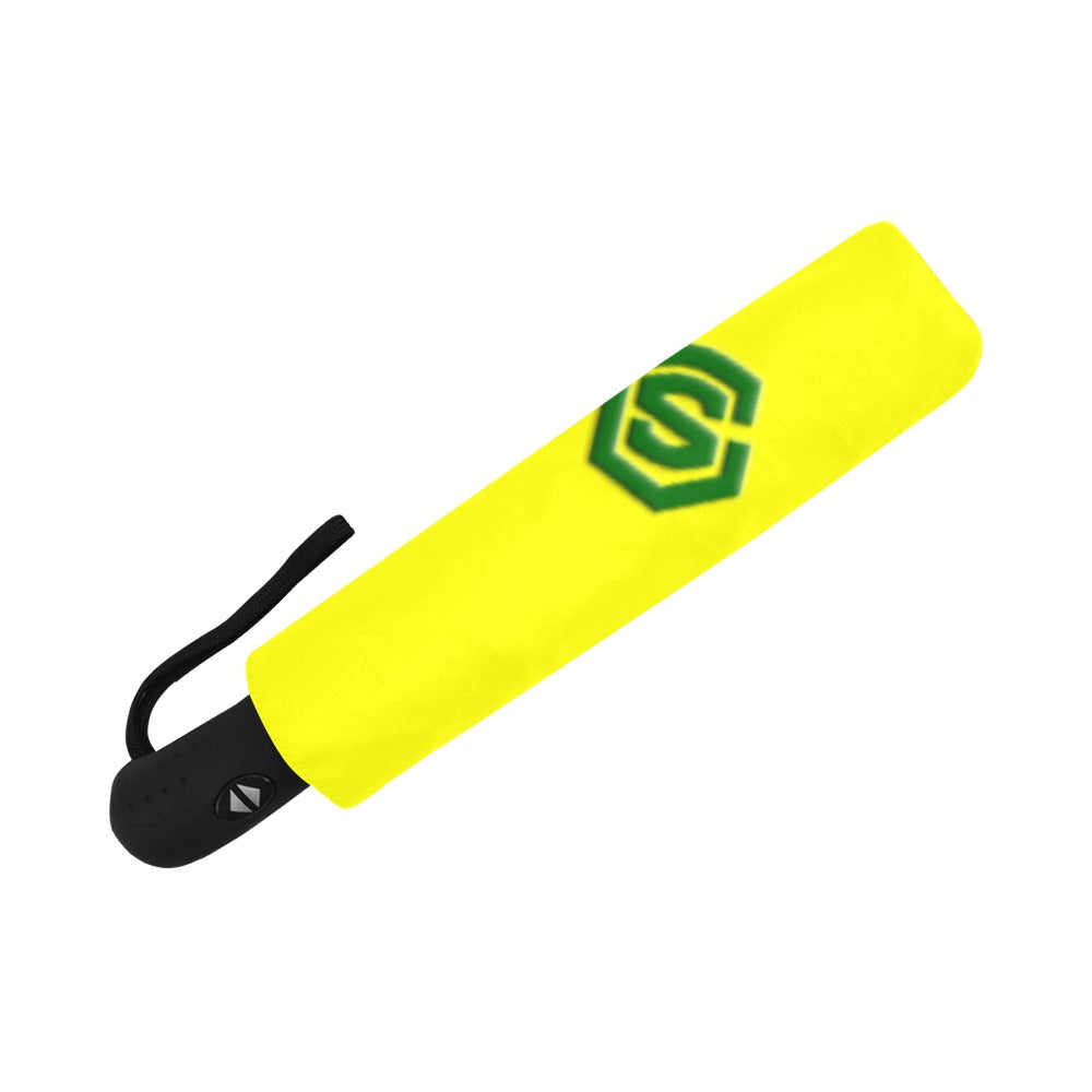 Yellow Anti-UV Automatic Umbrella With Green Logo Anti-UV Automatic Umbrella(Outside Printing)(Model U09)