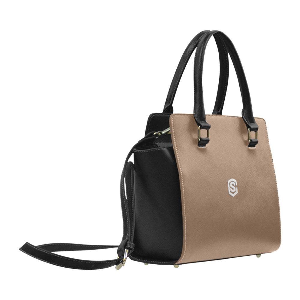 BLACK CLASSIC SHOULDER HANDBAG silver logo Classic Shoulder Handbag (Model 1653)