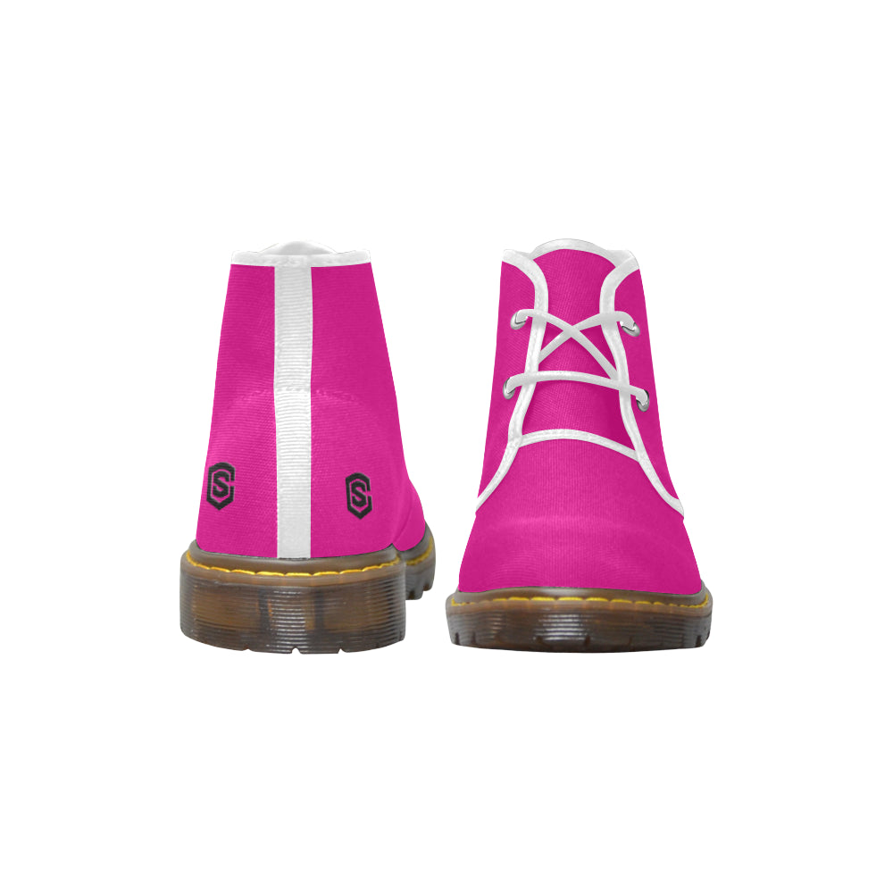 black Men's Canvas Chukka Boots (Model 2402-1)