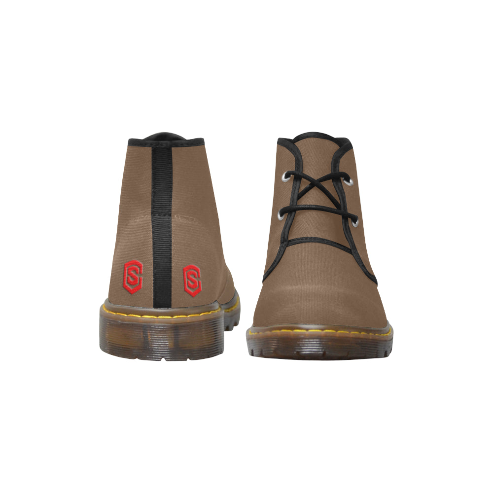 red logo Women's Canvas Chukka Boots (Model 2402-1)