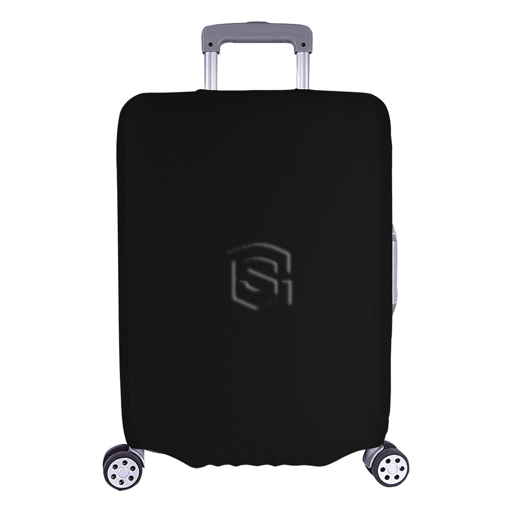 BLACK LUGGAGE COVER WITH BLACK LOGO Luggage Cover (Large Size) (26"-28")