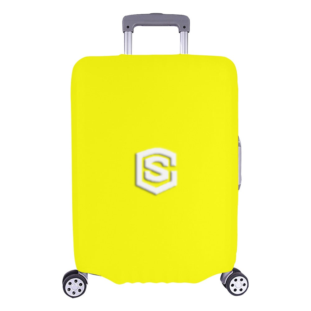 YELLOW LUGGAGE COVER WITH WHITE LOGO Luggage Cover (Large Size) (26"-28")