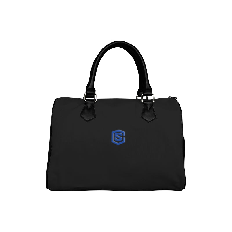 BLACK HANDBAG blue logo Boston Handbag (Model 1621)