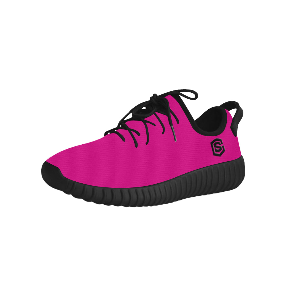 black logo Grus Men's Breathable Woven Running Shoes (Model 022)