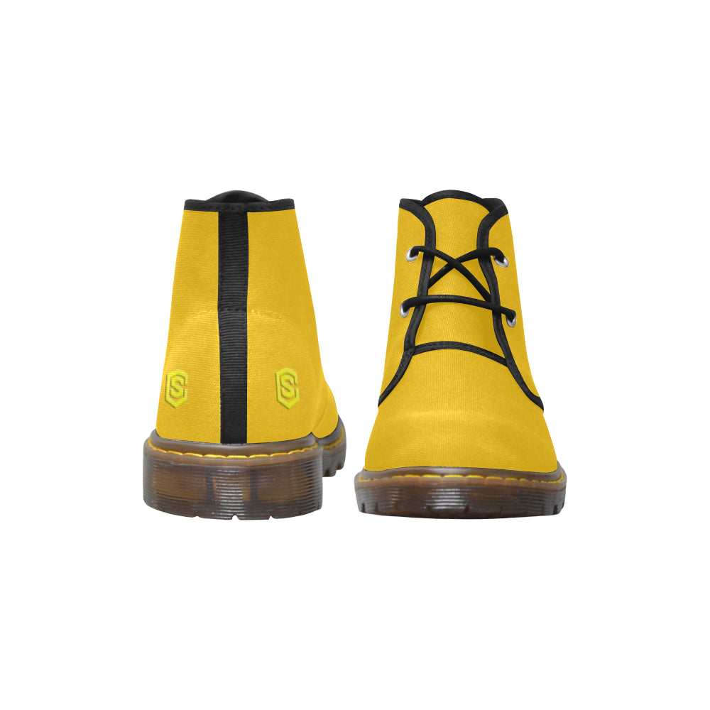 yellow Men's Canvas Chukka Boots (Model 2402-1)