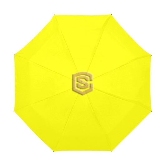 Yellow Anti-UV Automatic Umbrella With Gold Logo Anti-UV Automatic Umbrella(Outside Printing)(Model U09)