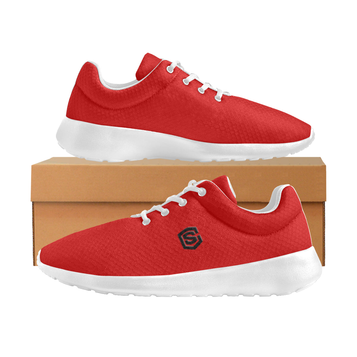 black logo Women's Athletic Shoes (Model 0200)