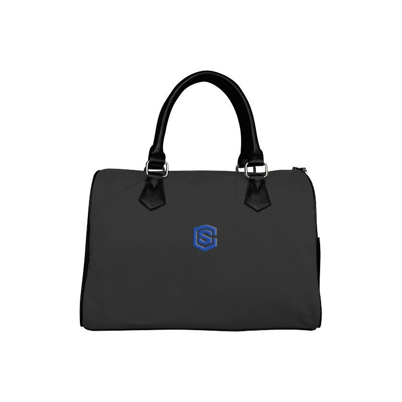 BLACK HANDBAG blue logo Boston Handbag (Model 1621)