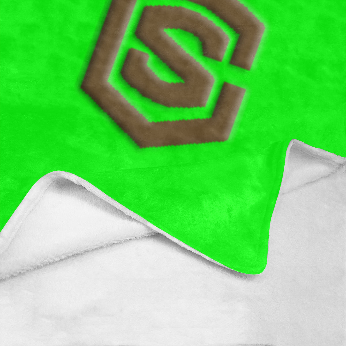 Green Ultra-Soft Micro Fleece Blanket with Brown Logo Ultra-Soft Micro Fleece Blanket 30"x40"