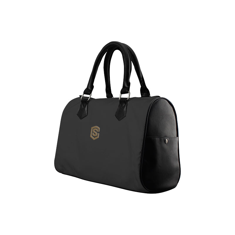 BLACK HANDBAG brown logo Boston Handbag (Model 1621)