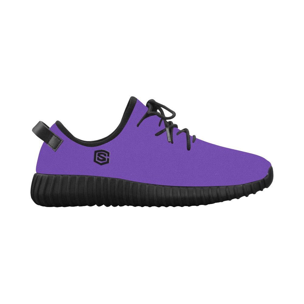 black logo Grus Men's Breathable Woven Running Shoes (Model 022)