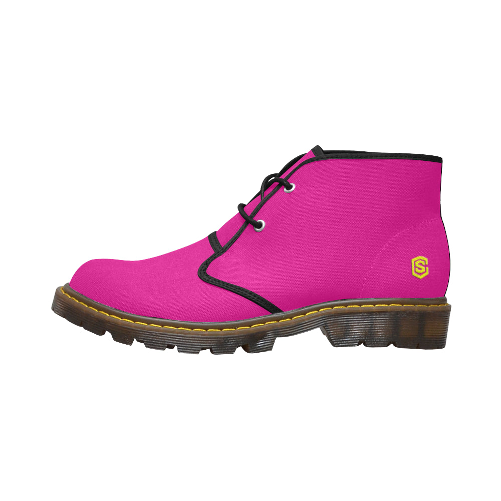 yellow Men's Canvas Chukka Boots (Model 2402-1)