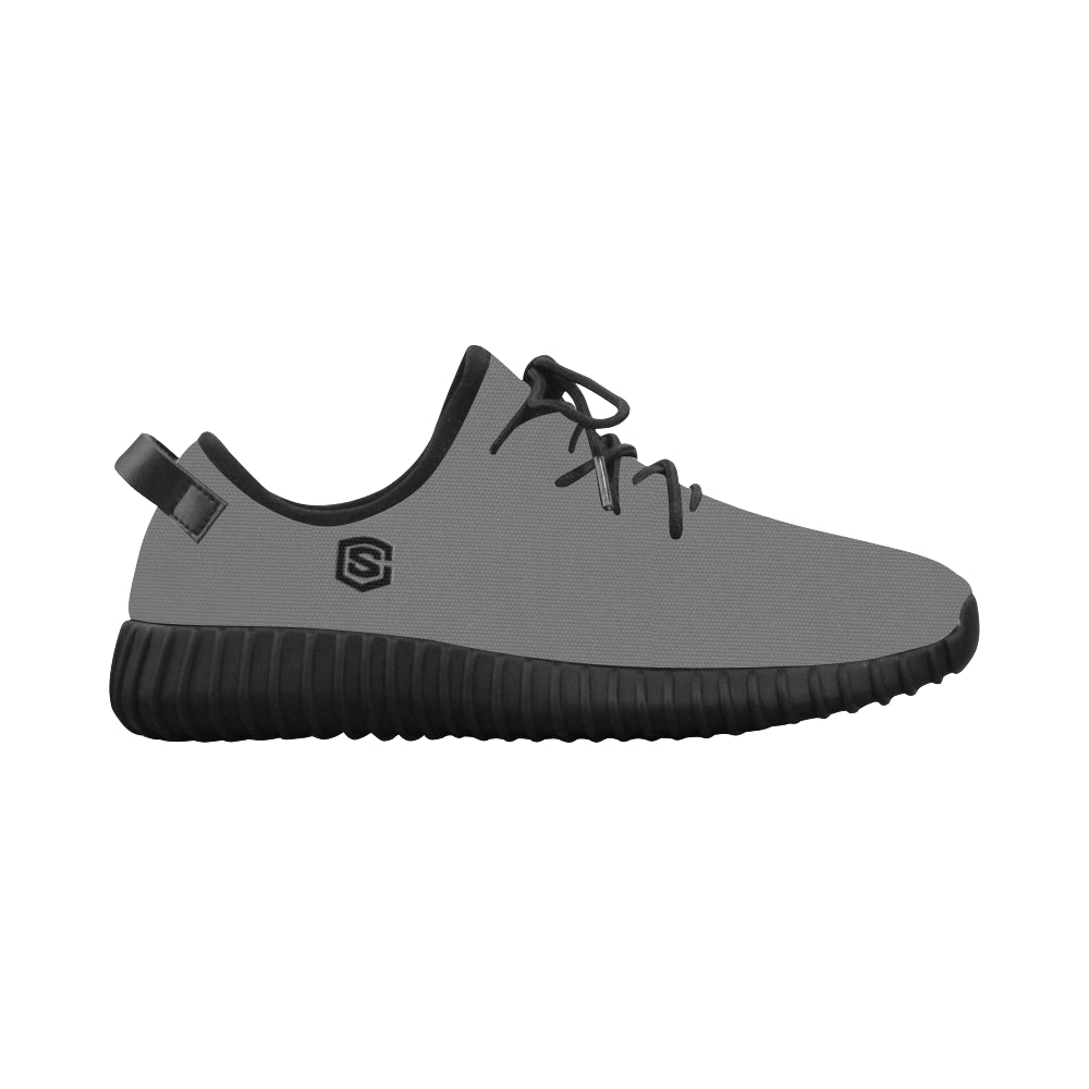 black logo Grus Men's Breathable Woven Running Shoes (Model 022)
