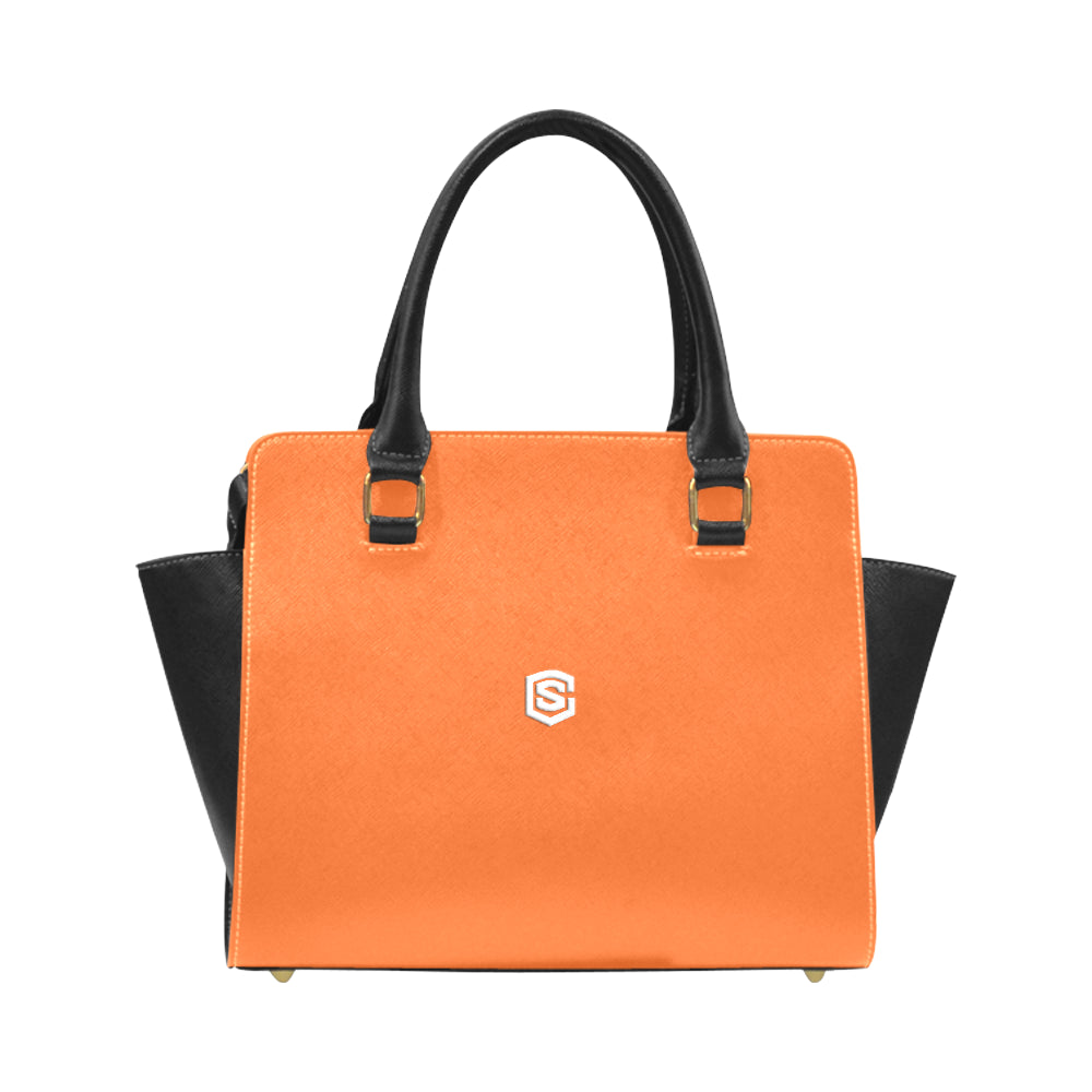 BLACK CLASSIC SHOULDER HANDBAG white logo Classic Shoulder Handbag (Model 1653)