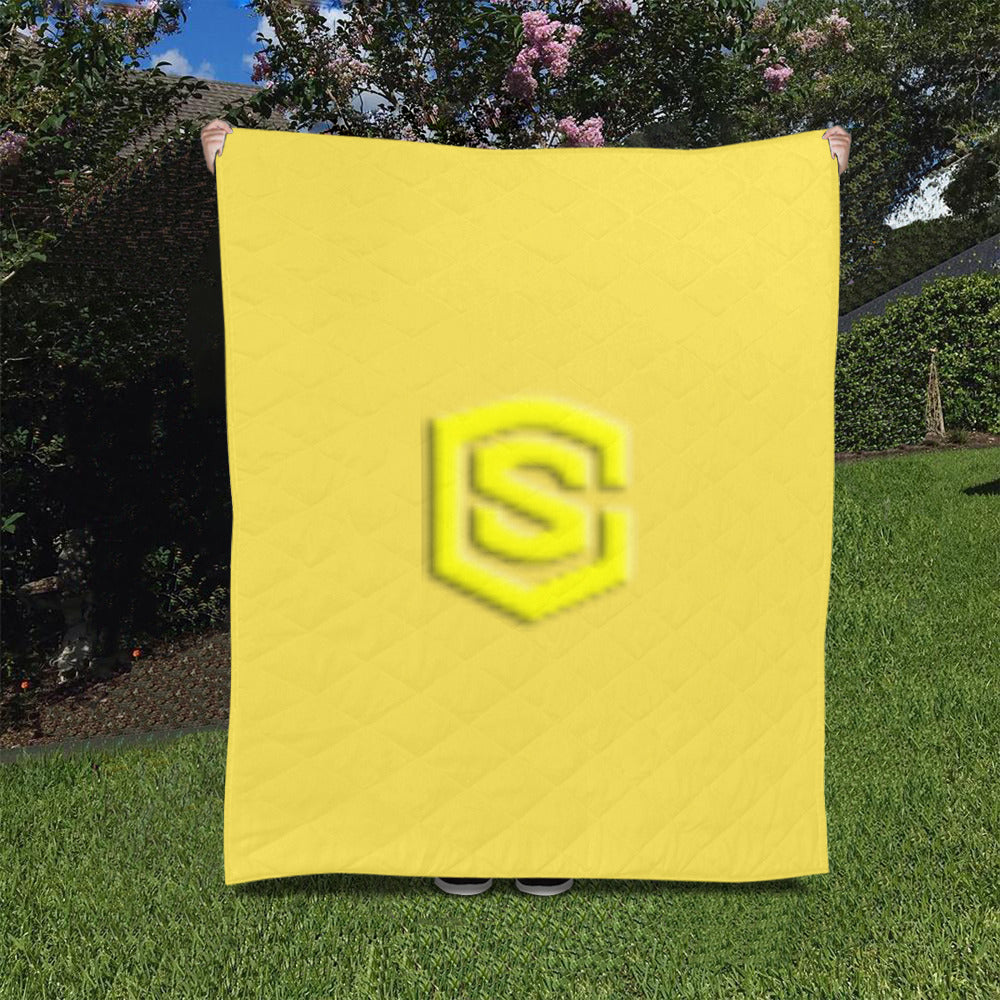 Yellow Custom Quilt Yellow Logo Custom Quilt 50" x 60"
