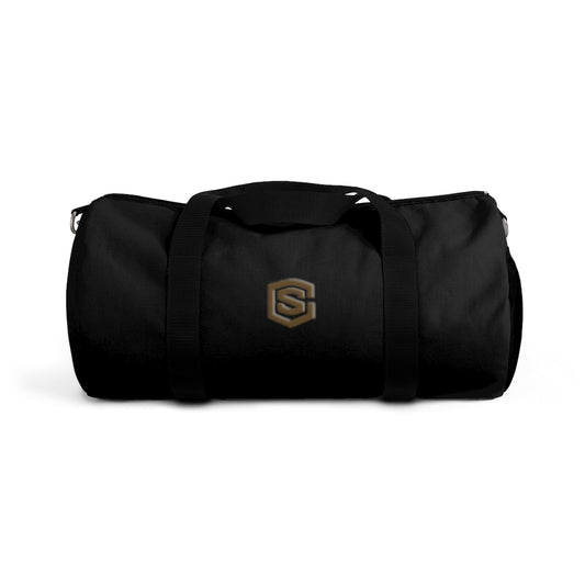 Black Duffel Bag Brown Logo