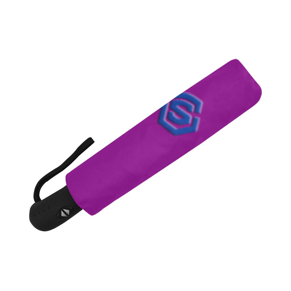 Purple Anti-UV Automatic Umbrella With Blue Logo Anti-UV Automatic Umbrella(Outside Printing)(Model U09)