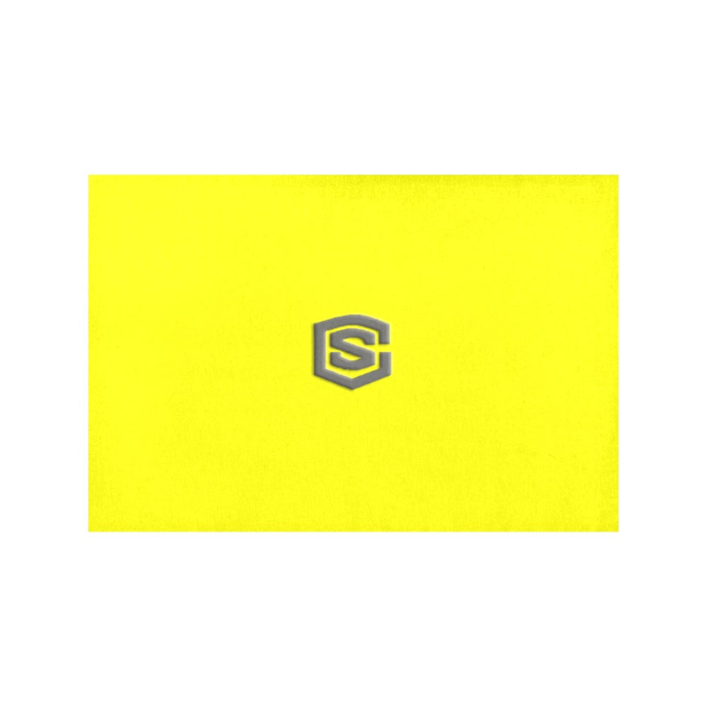 Yellow Placemats 12" x 18" With Grey Logo Placemats 12" x 18" (Set of 2)