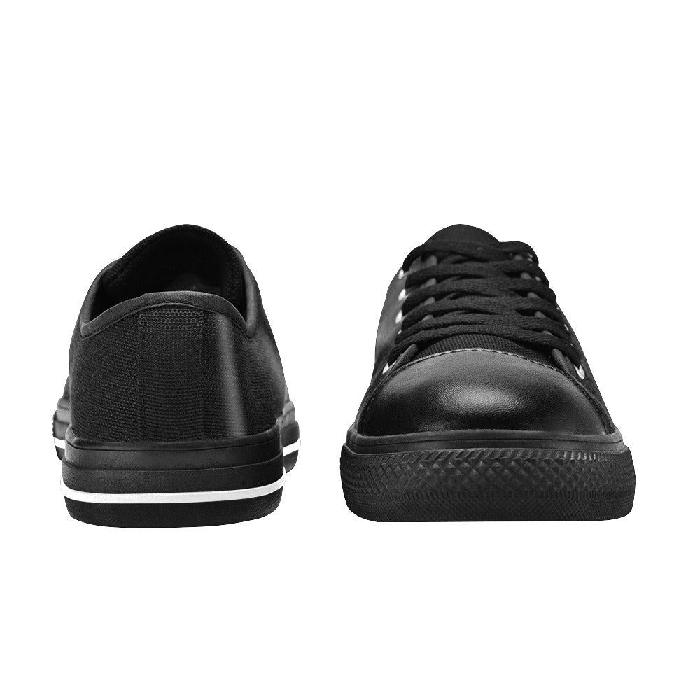 Black logo Men's Classic Canvas Shoes (Model 018)