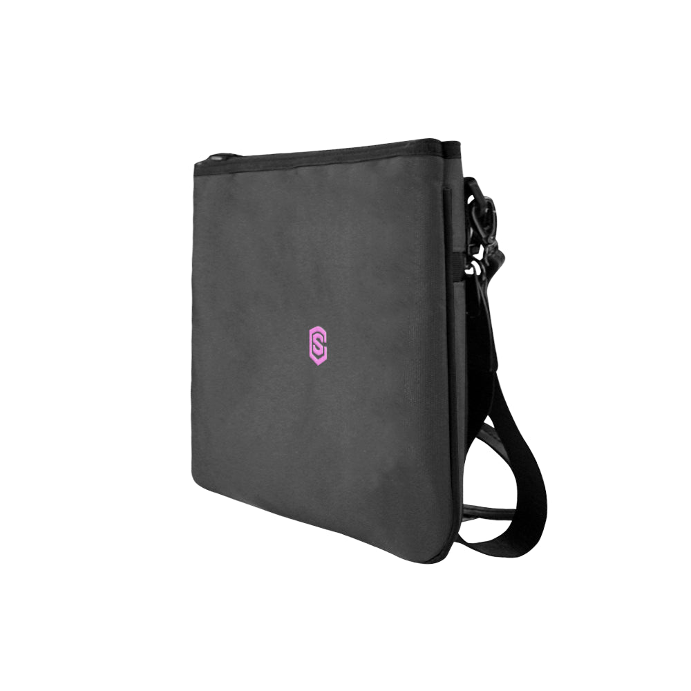 BLACK SLIM CLUTCH BAG pink logo Slim Clutch Bag (Model 1668)