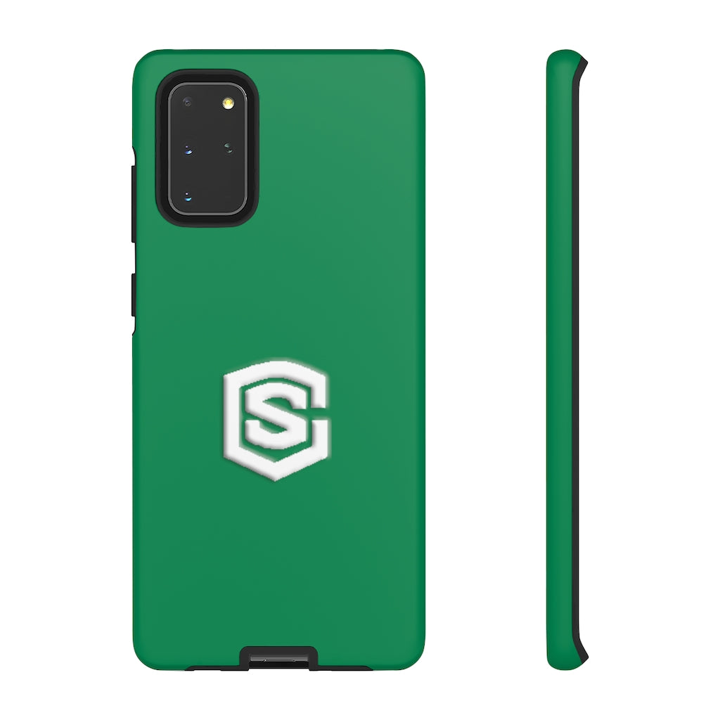 Green Tough Cases White Logo