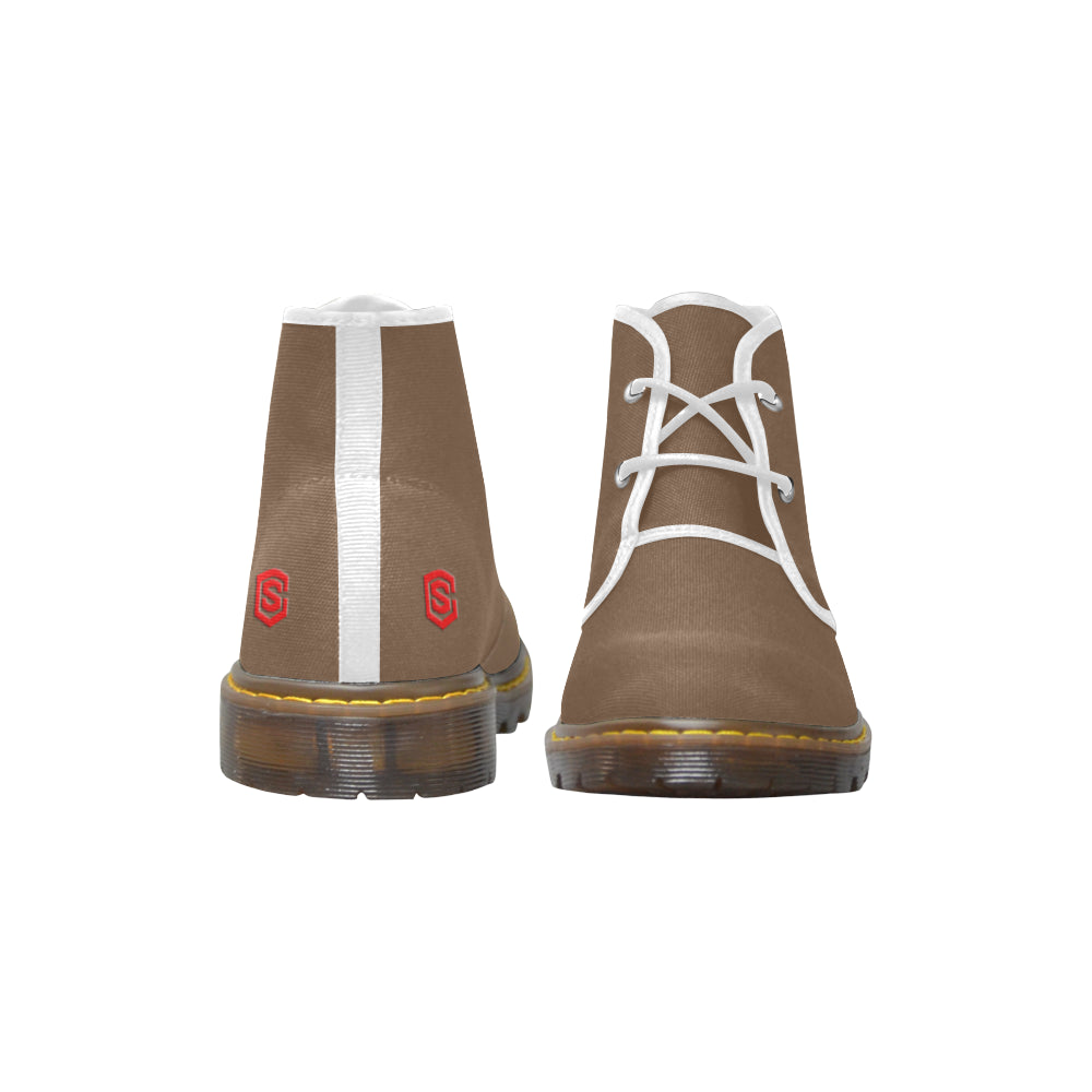 red Men's Canvas Chukka Boots (Model 2402-1)