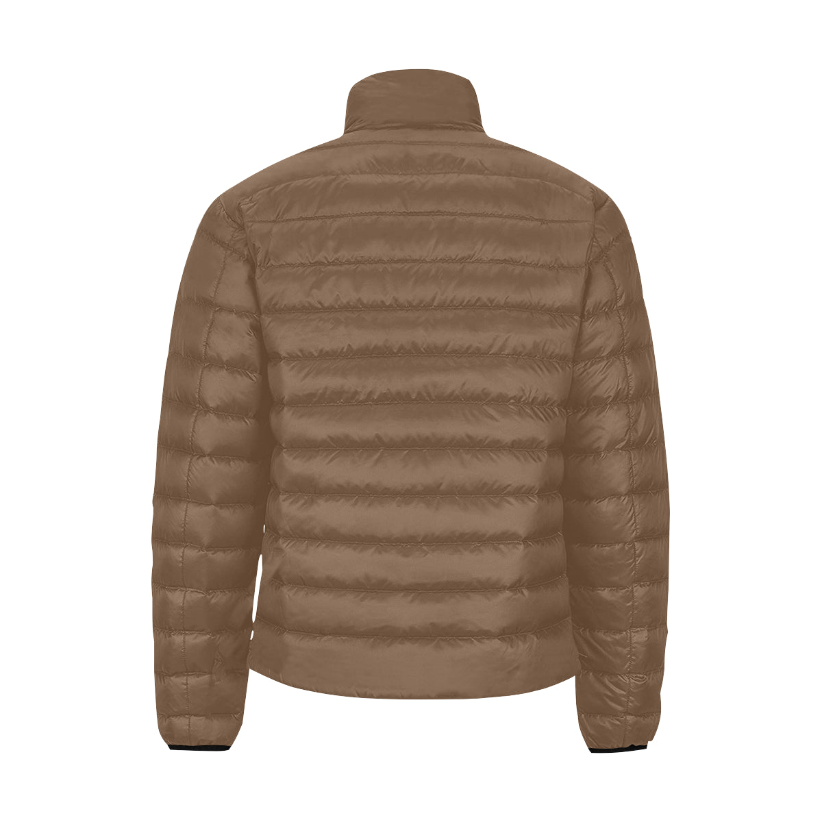 Yellow Logo Men's Stand Collar Padded Jacket (Model H41)