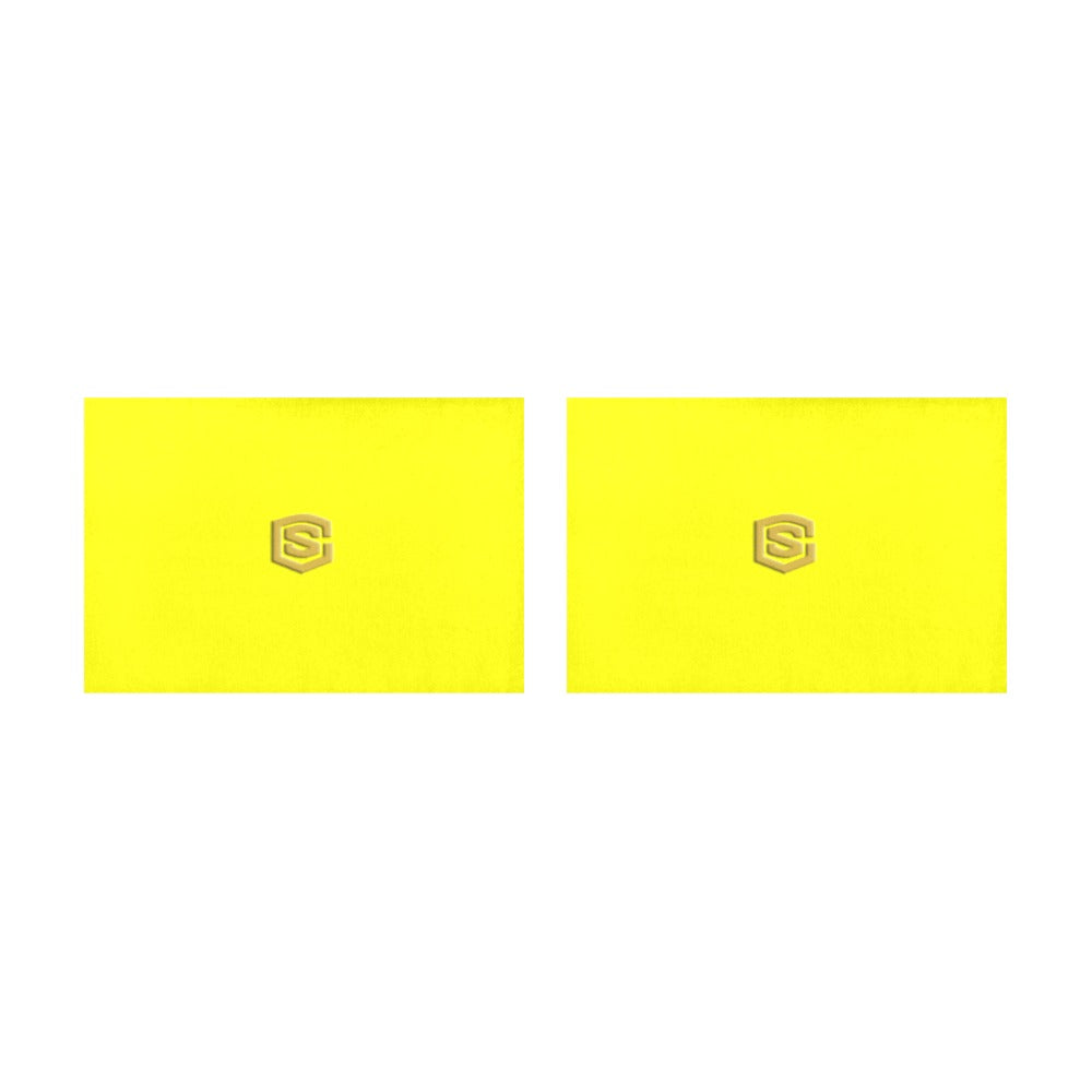 Yellow Placemats 12" x 18" With Gold Logo Placemats 12" x 18" (Set of 2)