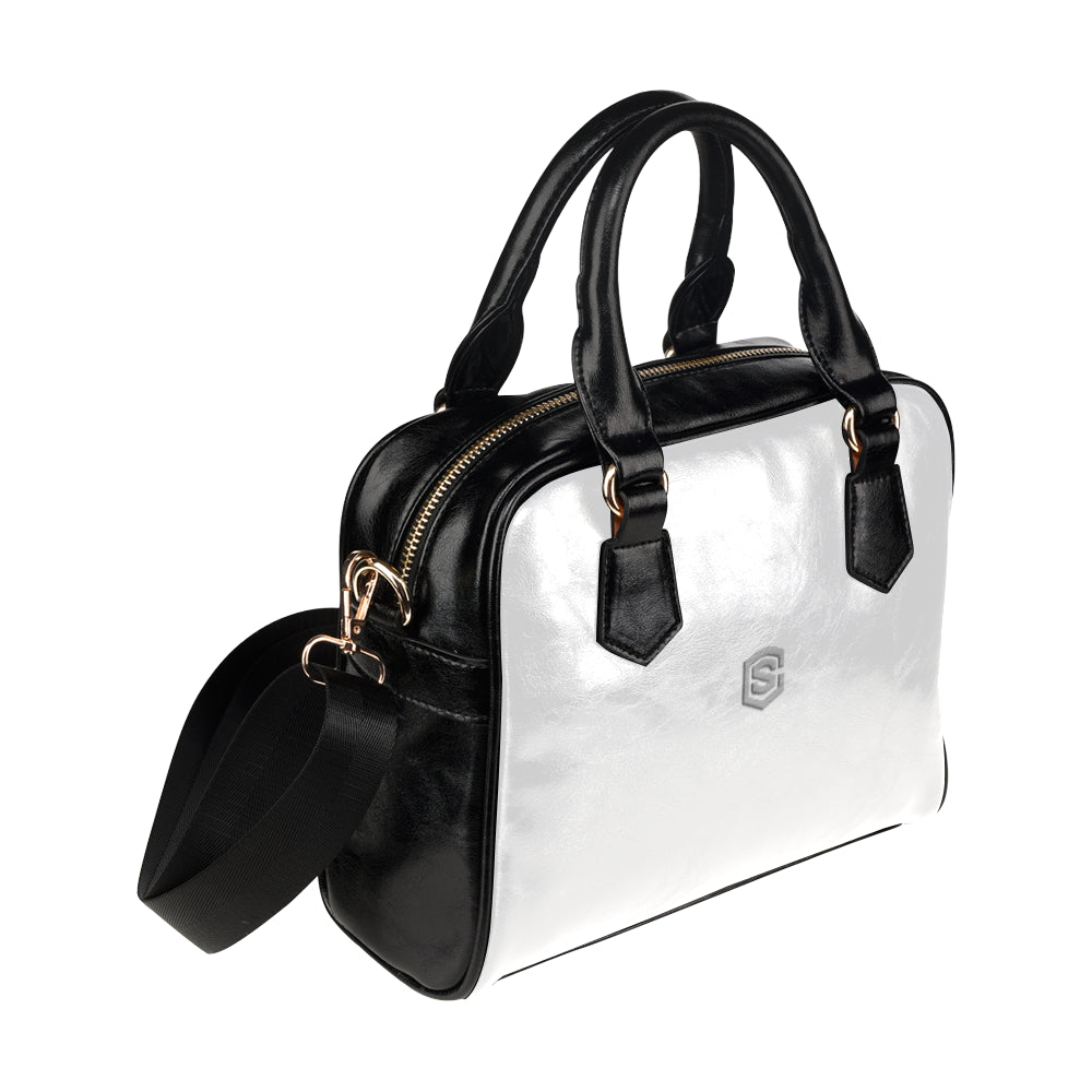 WHITE Shoulder Handbag silver logo Shoulder Handbag (Model 1634)