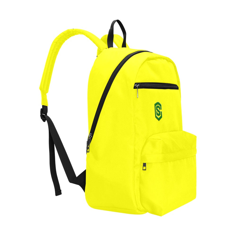 Yellow Travel Backpack With Green Logo Travel Backpack(Large Capacity)(Model 1691)