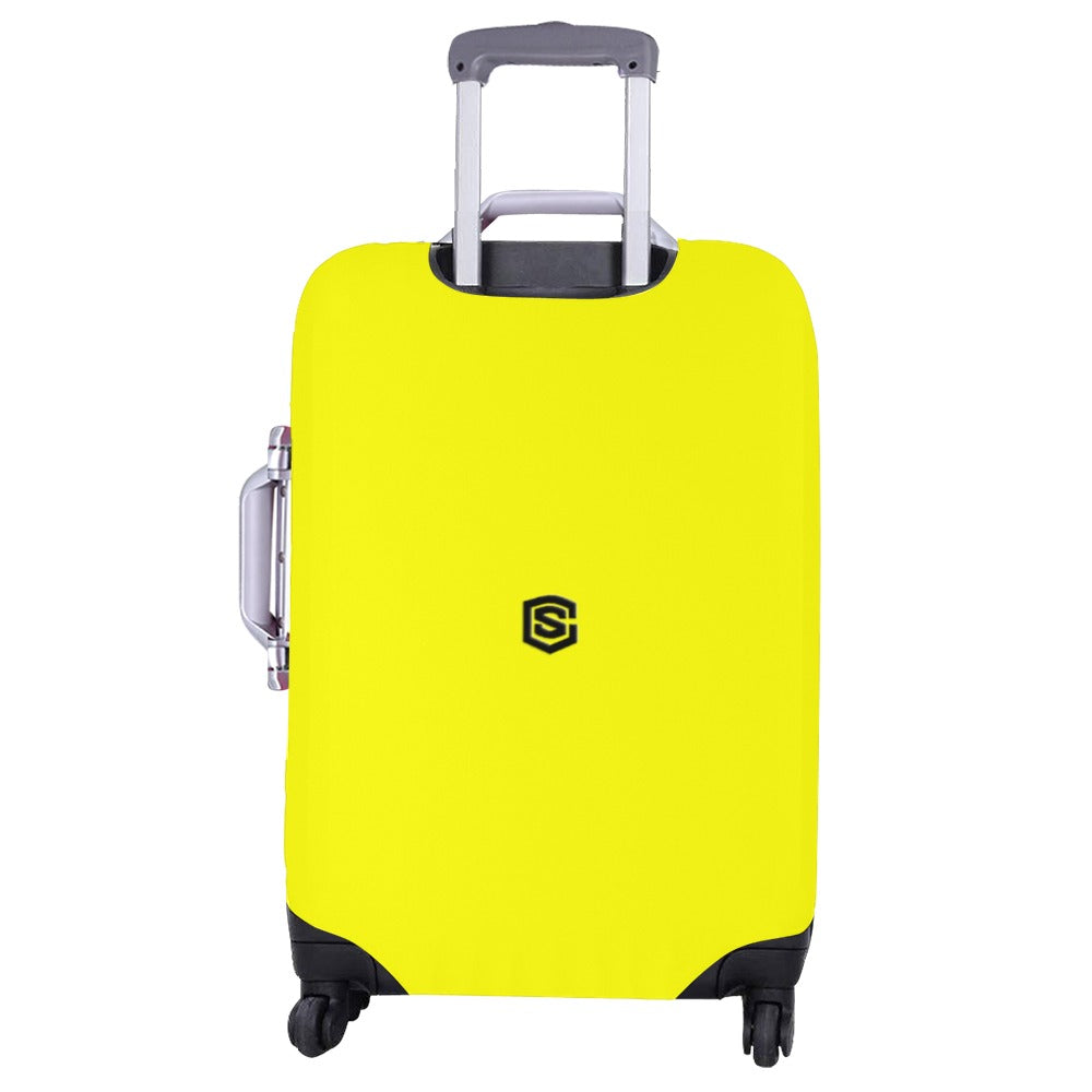 YELLOW LUGGAGE COVER WITH BLACK LOGO Luggage Cover (Large Size) (26"-28")