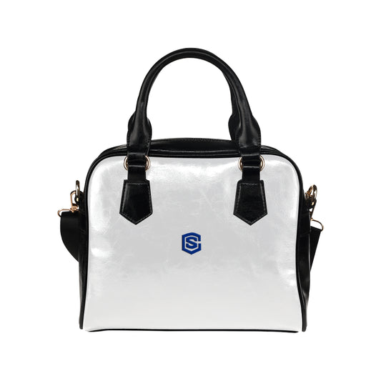 WHITE Shoulder Handbag blue logo Shoulder Handbag (Model 1634)