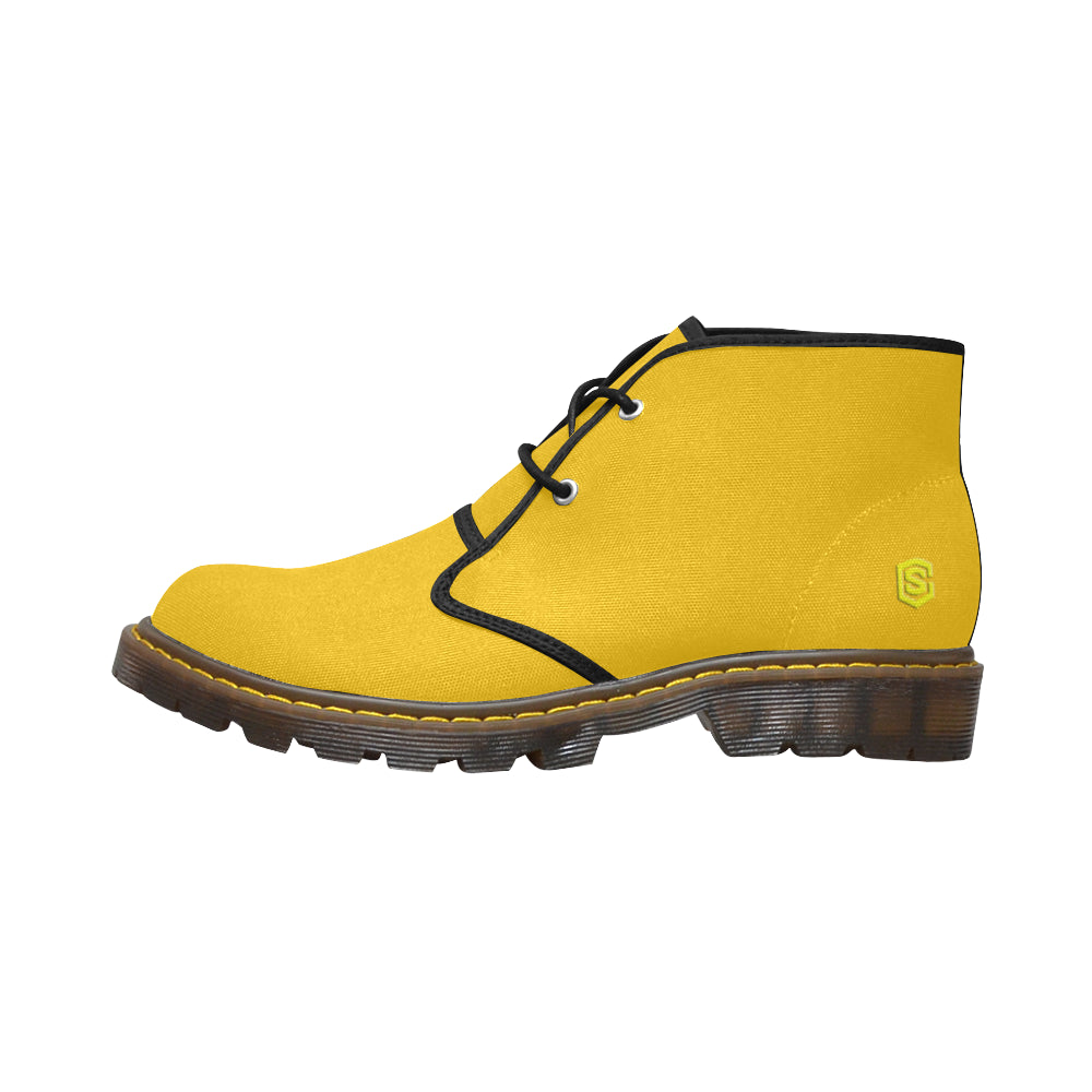 yellow Men's Canvas Chukka Boots (Model 2402-1)