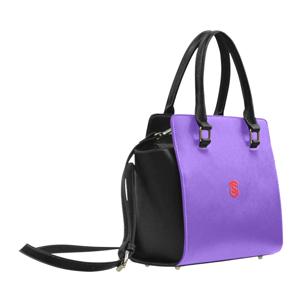 BLACK CLASSIC SHOULDER HANDBAG red logo Classic Shoulder Handbag (Model 1653)