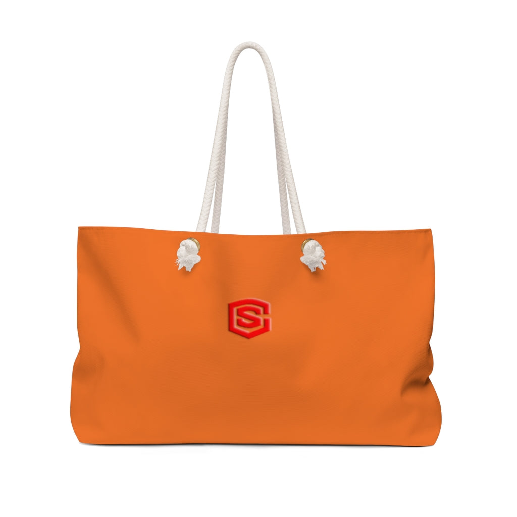 Orange Weekender Bag Red Logo