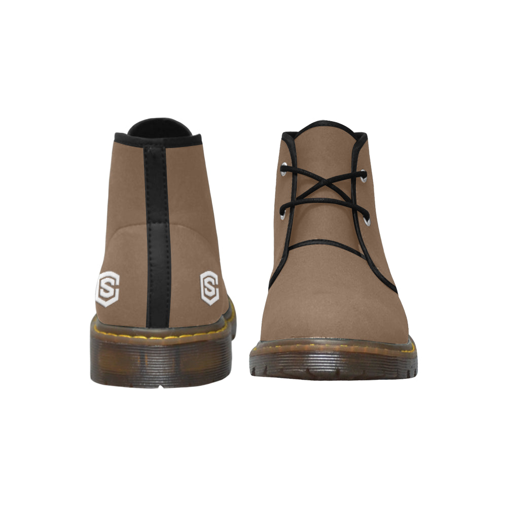 White Logo Men's Nubuck Chukka Boots (Model 2402)