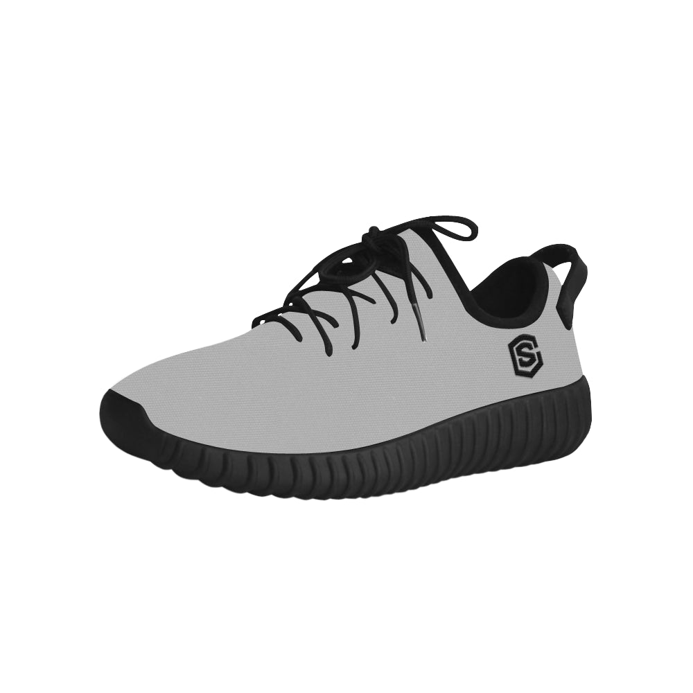 black logo Grus Men's Breathable Woven Running Shoes (Model 022)