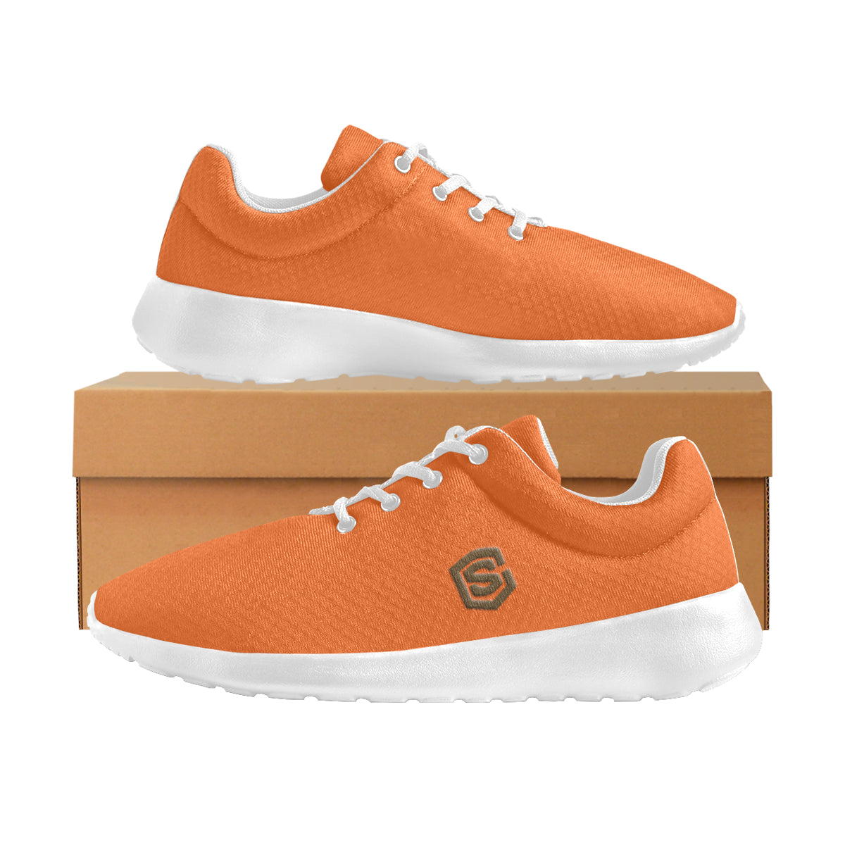 brown logo Women's Athletic Shoes (Model 0200)