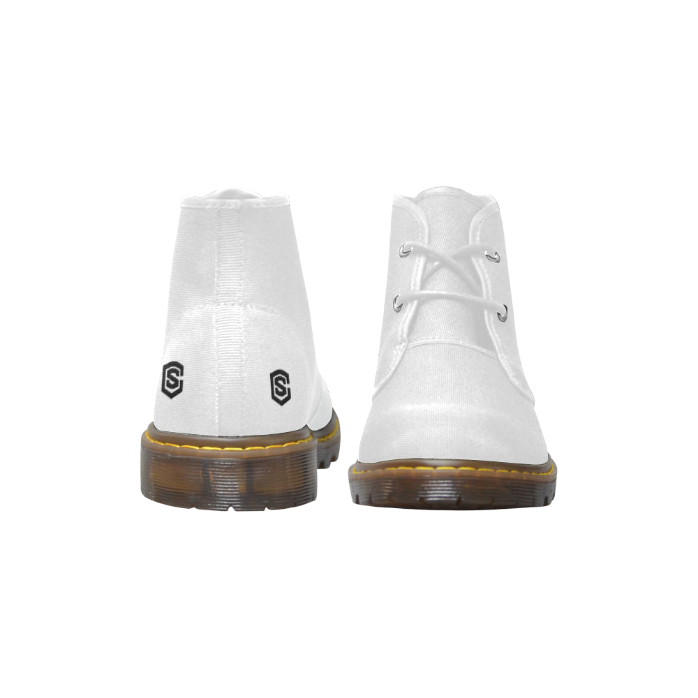 black Men's Canvas Chukka Boots (Model 2402-1)