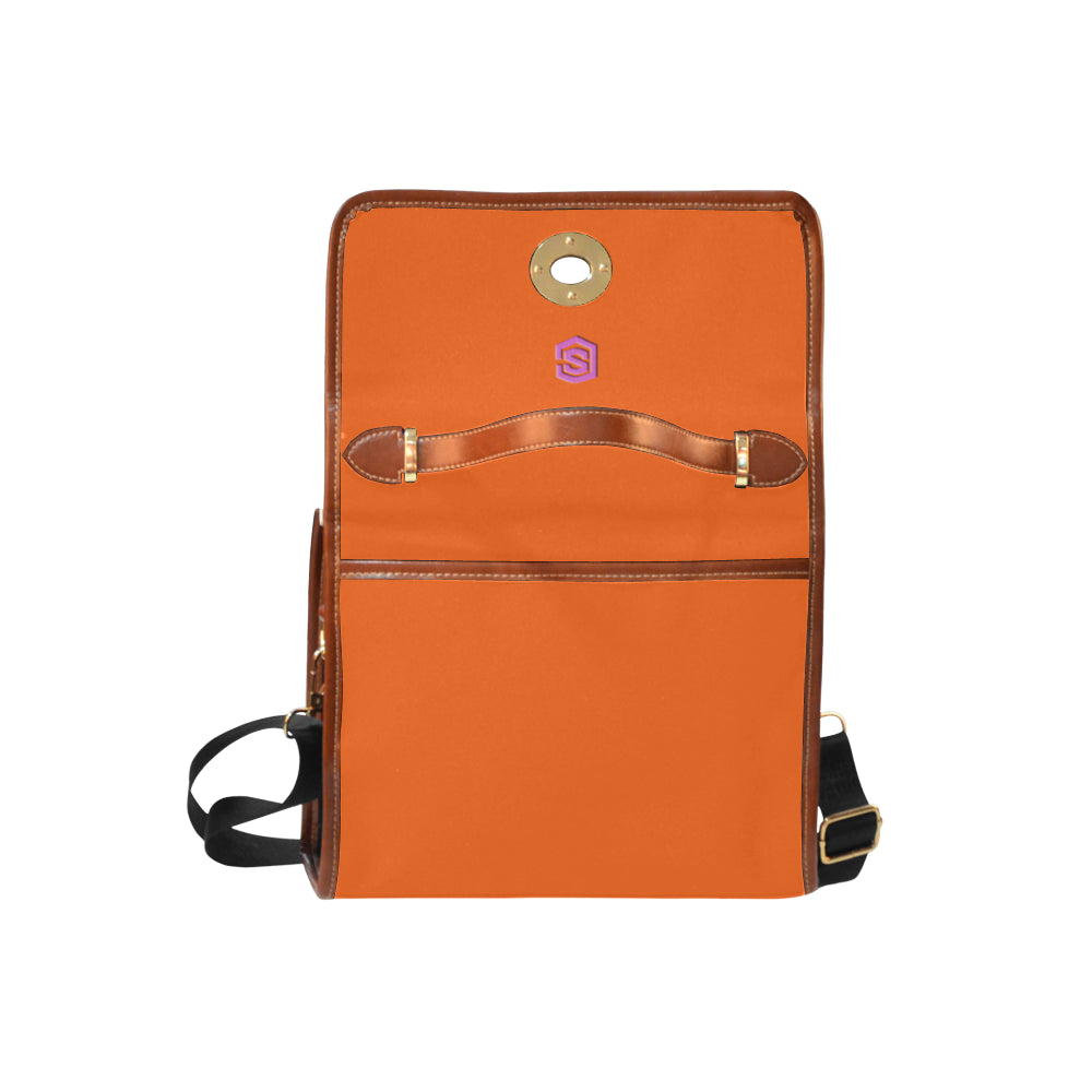 GREEN WATERFROOF CANVAS BAG PINK logo Waterproof Canvas Bag/All Over Print (Model 1641)