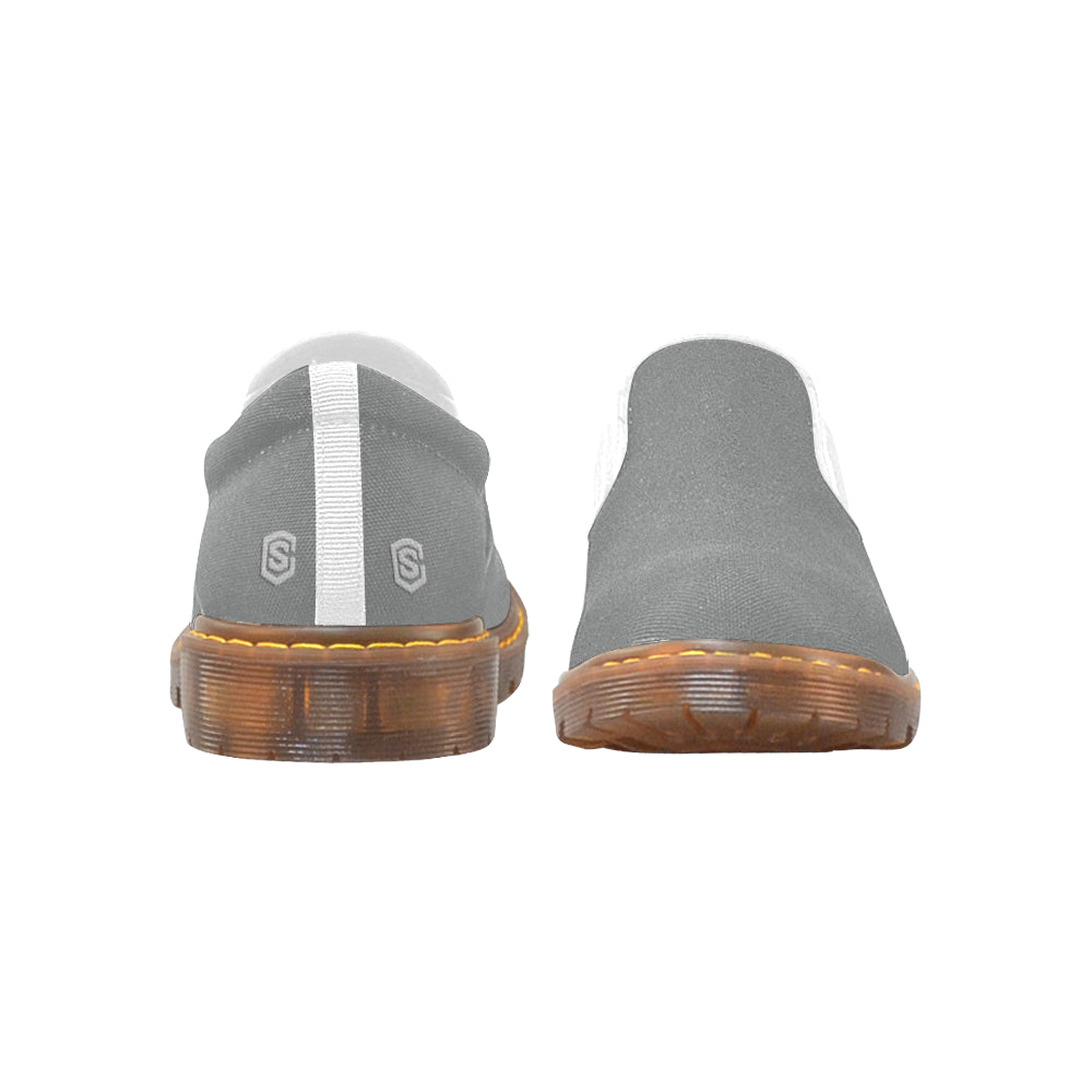 silver logo Martin Women's Slip-On Loafer (Model 12031)