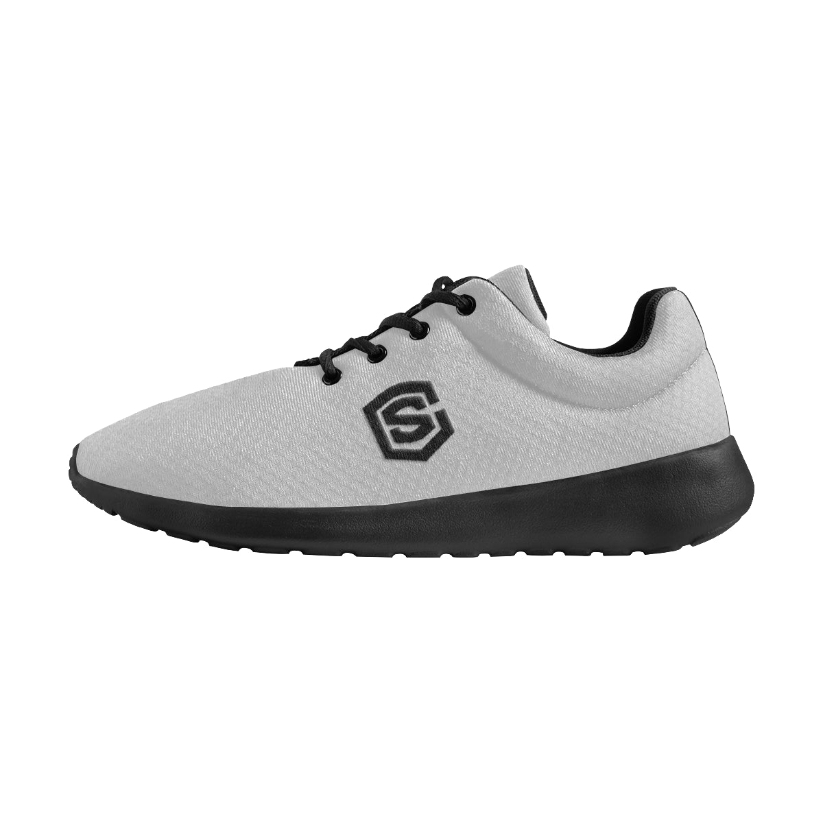 black logo Men's Athletic Shoes (Model 0200)