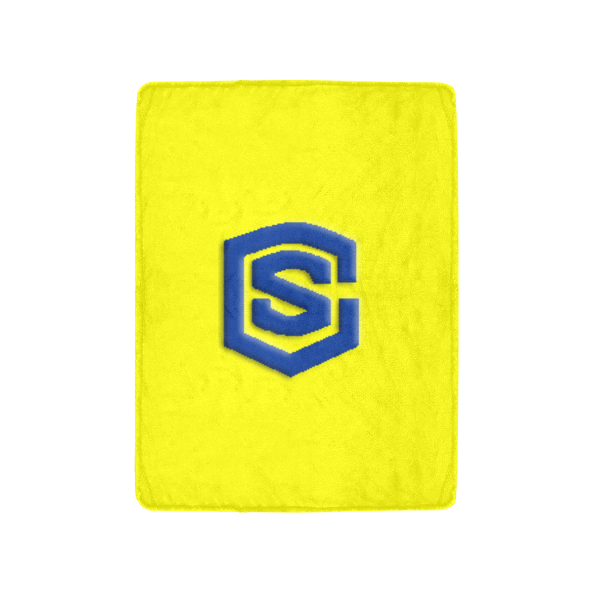 Yellow Ultra-Soft Micro Fleece Blanket with Blue Logo Ultra-Soft Micro Fleece Blanket 30"x40"